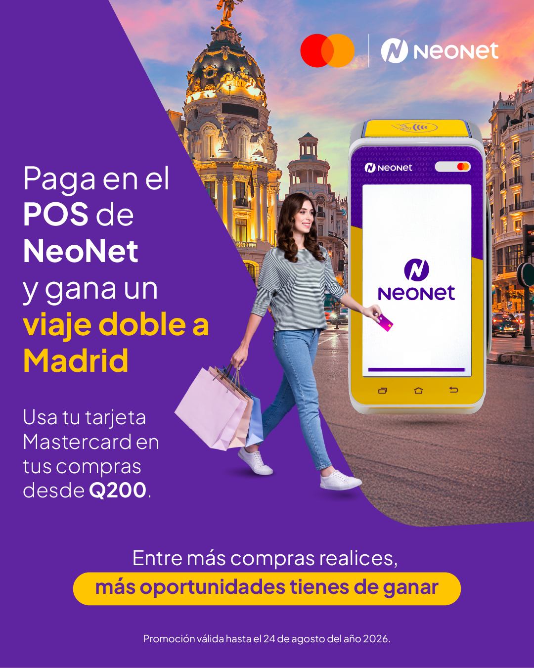 NeoNet y Mastercard te llevan a España